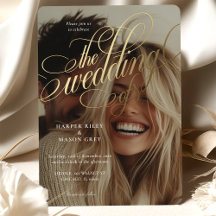Convite de Casamento com Foto e Caligrafia