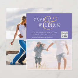 Convite de Casamento com Foto e Código QR para Sal
