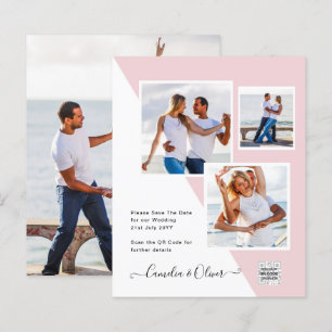 Convite de Casamento com Foto e Código QR para Sal