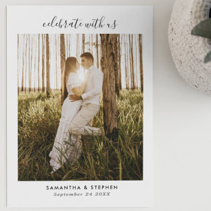 Convite de Casamento com Foto e Letra Manuscrita S