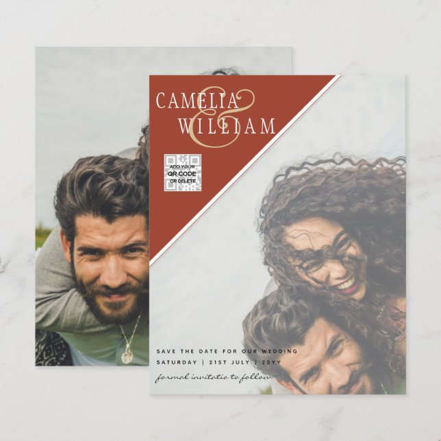 Convite de Casamento com Foto ECONOMICO com Código (Frente/Verso)