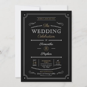 Convite de Casamento com Foto em Estilo Vintage Si