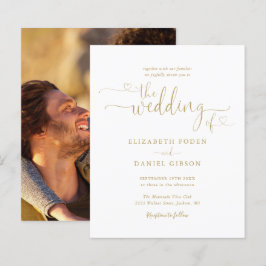 Convite de Casamento com Foto em Script Budget Gol