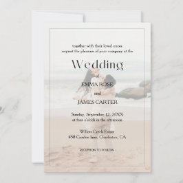 Convite de Casamento com Foto em Sobreposição Mini