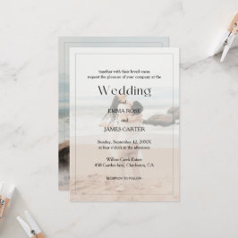 Convite de Casamento com Foto em Sobreposição Mini