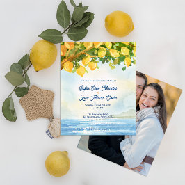 Convite de Casamento com Foto Limão da Costa Medit