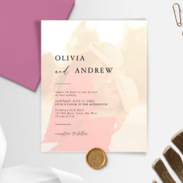 Convite de Casamento com Foto Minimalista Elegante