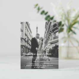 Convite de Casamento com Foto Minimalista Moderno