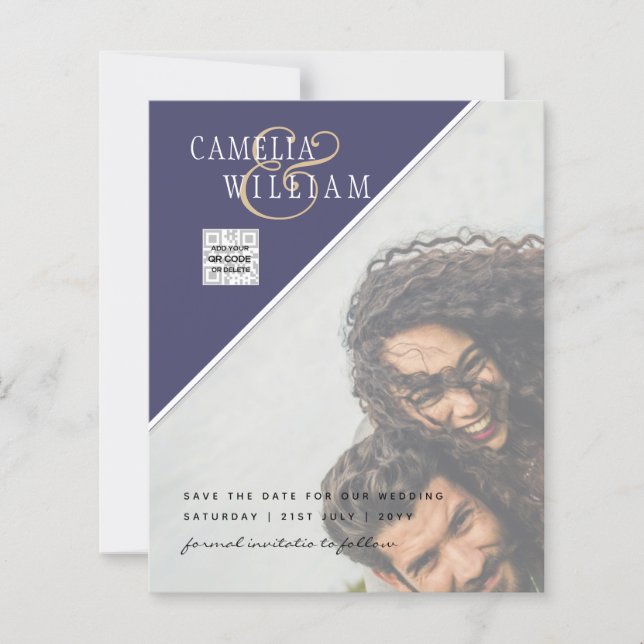 Convite de Casamento com Foto Misto Cores Orçament (Frente)