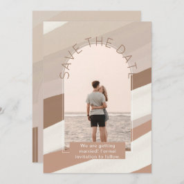 Convite de casamento com foto moderna para salvar