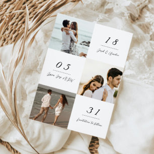 Convite de casamento com foto moderno minimalista