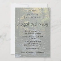 Convite de Casamento com Foto na Floresta ao Cuida