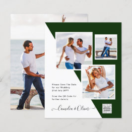 Convite de casamento com foto orçamento Salvar dat