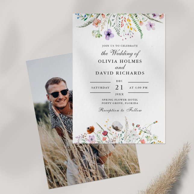 Convite de Casamento com Foto para Impressão de Pr (Criador carregado)