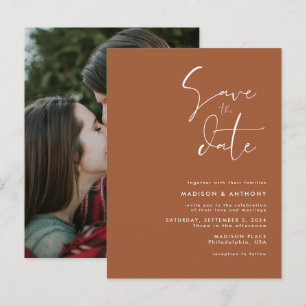 Convite de casamento com foto para salvar a data e