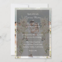Convite de Casamento com Foto Personalizada Elegan