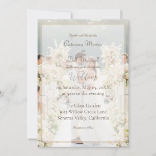 Convite de Casamento com Foto Personalizada Elegan