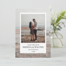Convite de Casamento com Foto Personalizado de Mar