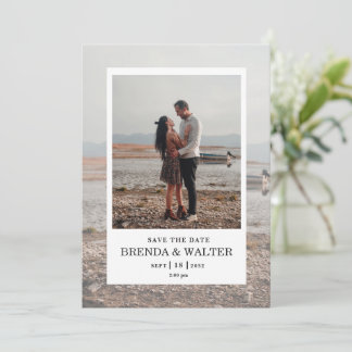 Convite de Casamento com Foto Personalizado de Mar