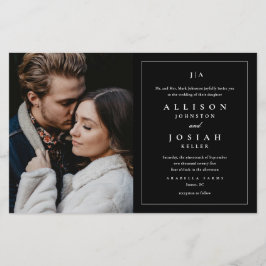 Convite de Casamento com Foto Preto e Branco Econô
