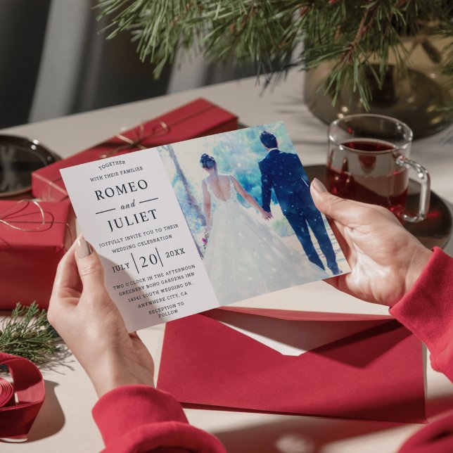 Convite de Casamento com Foto Simple Modern Tão Ap (Criador carregado)