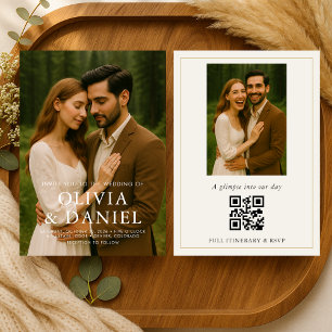 Convite de Casamento com Foto Simples e Fofo Minim