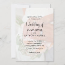 Convite de Casamento com Foto sobreposta em Preto