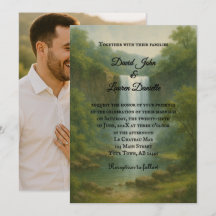 Convite de Casamento com Foto Velvet Rapids