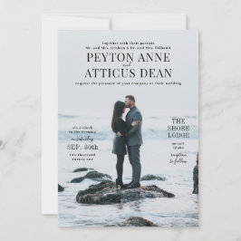 Convite de Casamento com Foto Vertical da Atmosfer