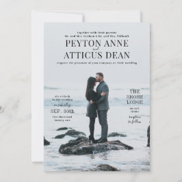 Convite de Casamento com Foto Vertical da Atmosfer