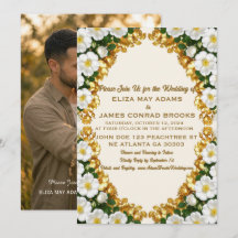 Convite de Casamento com Foto Vertical Georgia Che