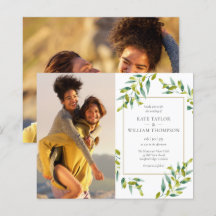Convite de Casamento com Fotos de Verdejamento Eco