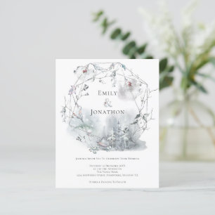 Convite de Casamento com Frutas de Foliagem de Inv