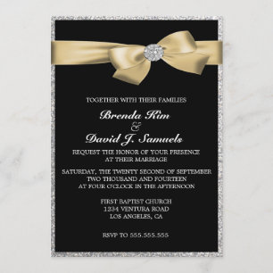Convite de Casamento com Glitter