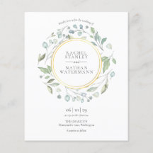 Convite de Casamento com Grinalda de Verdura Orçam