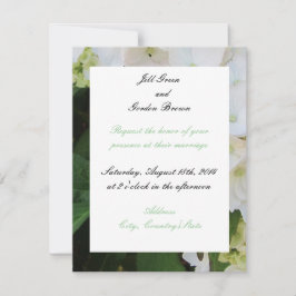 Convite de Casamento com Hortênsia Branca
