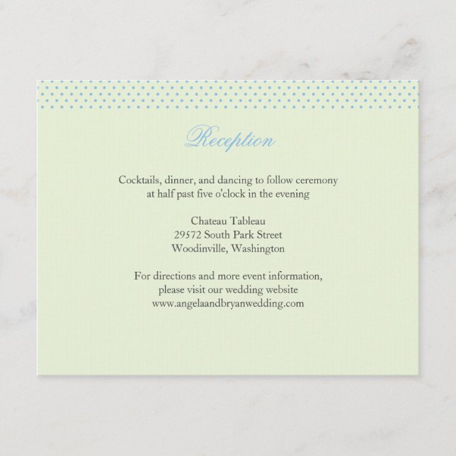 Convite de Casamento com Hortênsia e Pontos Polka (Frente)
