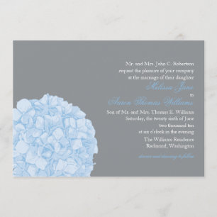 Convite de Casamento com Hortênsias