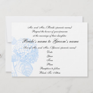 Convite de Casamento com Hortênsias