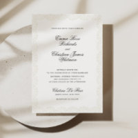 Convite de Casamento com Impressão de Renda Vintag