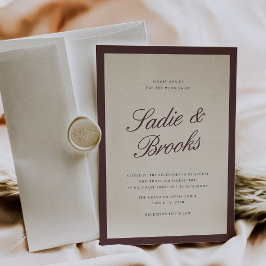 Convite de Casamento com Letra Clássica | Clove