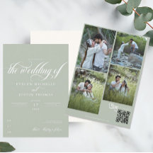 Convite de Casamento com Letra Minimal