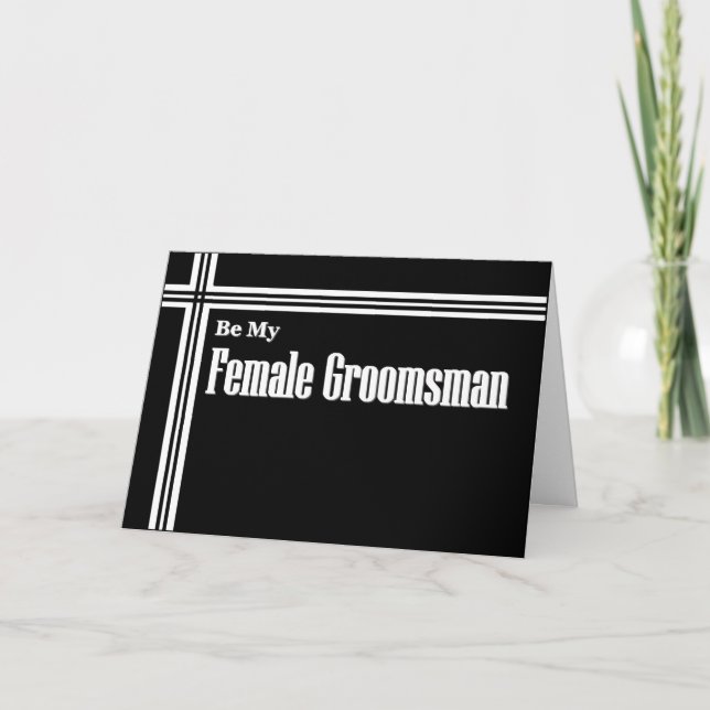 Convite de Casamento com Listras para Dama de Hone (Frente)