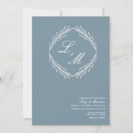 Convite de Casamento com Logotipo de Galho e Letra
