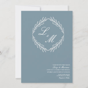 Convite de Casamento com Logotipo de Galho e Letra