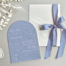 Convite de Casamento com Monograma Azul