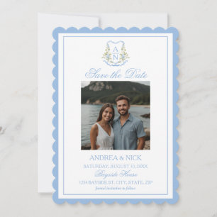 Convite de Casamento com Monograma e Crista de Hor