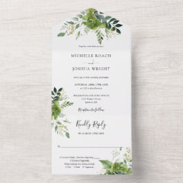 Convite de Casamento com Monograma Elegante de Euc