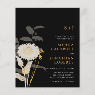 Convite de Casamento com Monograma Floral Tudo em 