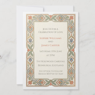 Convite de Casamento com Nó Celta Pastel